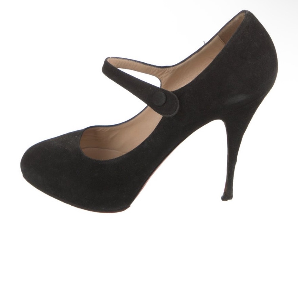 Christian Louboutin Mary Jane Suede Pumps